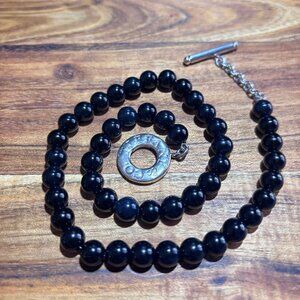 Tiffany & Co Black Beaded Necklace 8mm